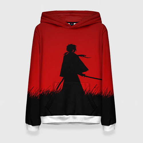 Женская толстовка Самурай в пути / 3D-Белый – фото 1