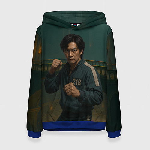 Женская толстовка Игрок 218 в боевой стойке / 3D-Синий – фото 1