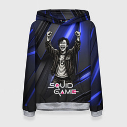 Толстовка-худи женская Победа игрока 456 Игра в кальмара, цвет: 3D-меланж