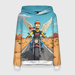 Толстовка-худи женская Летящий в даль Гомер - Ария, цвет: 3D-белый