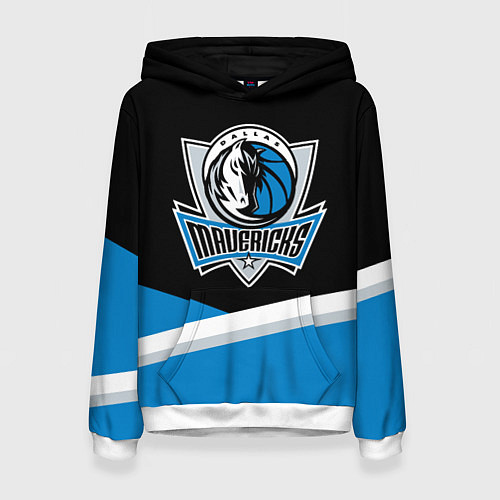 Женская толстовка Даллас Маверикс - линии / 3D-Белый – фото 1