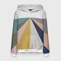 Толстовка-худи женская Черное солнце красная луна, цвет: 3D-белый