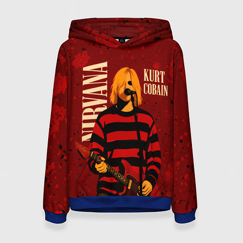 Женская толстовка Нирвана, гранж из 90-х / 3D-Синий – фото 1