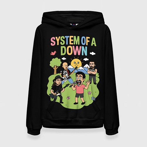 Женская толстовка System of a Down мультяшный / 3D-Черный – фото 1