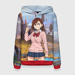 Толстовка-худи женская Сиратори Айра злая - Дандадан, цвет: 3D-красный