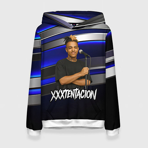 Женская толстовка XXXTentacion с микрофоном довольный / 3D-Белый – фото 1