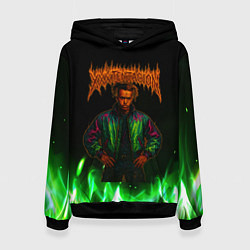 Толстовка-худи женская XXXTentacion hardcore, цвет: 3D-черный