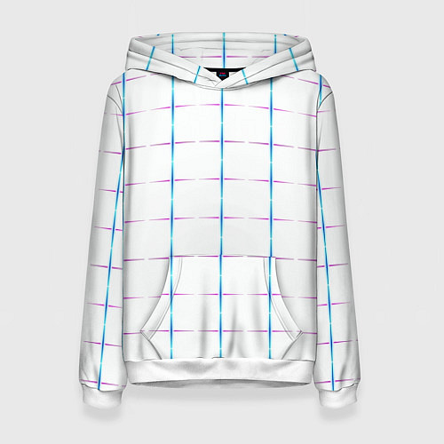 Женская толстовка Color white blue stripes / 3D-Белый – фото 1