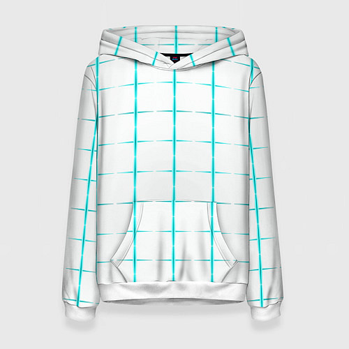 Женская толстовка Color white light blue crosses / 3D-Белый – фото 1