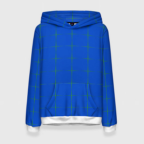 Женская толстовка Color blue stripes / 3D-Белый – фото 1