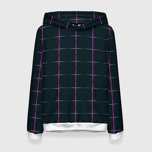 Женская толстовка Color black stripes / 3D-Белый – фото 1