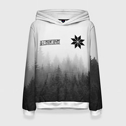 Толстовка-худи женская Лес - это мой храм, цвет: 3D-белый