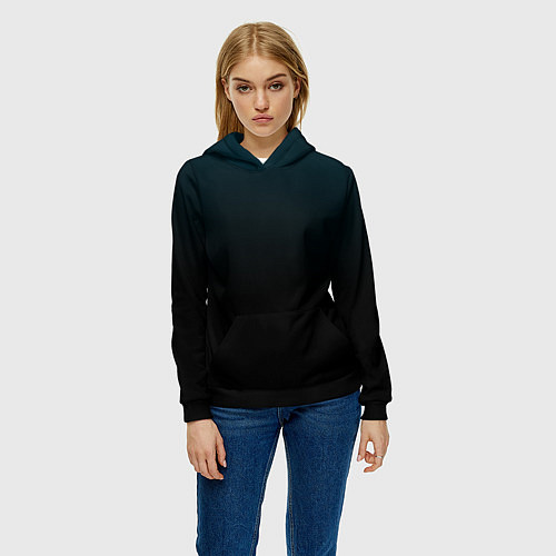 Женская толстовка Морская глубина в чёрном / 3D-Черный – фото 3