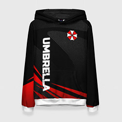 Толстовка-худи женская Umbrella - спорт, цвет: 3D-белый