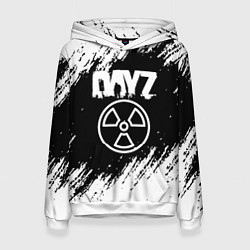 Толстовка-худи женская Dayz белые краски лого, цвет: 3D-белый