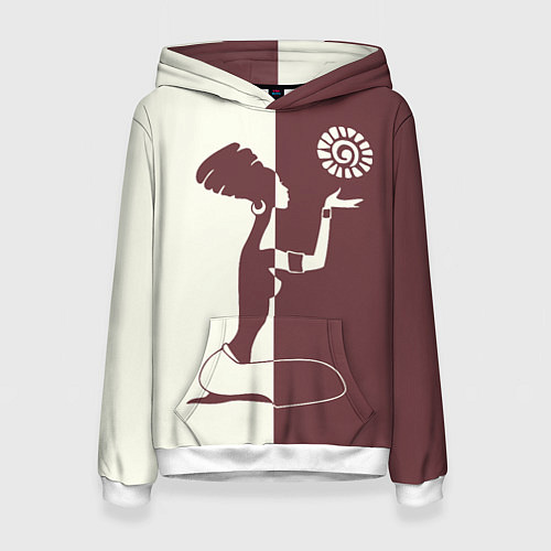 Женская толстовка Силуэт африканки / 3D-Белый – фото 1
