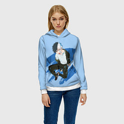 Толстовка-худи женская Харука Сакура - Ветролом, цвет: 3D-белый — фото 2