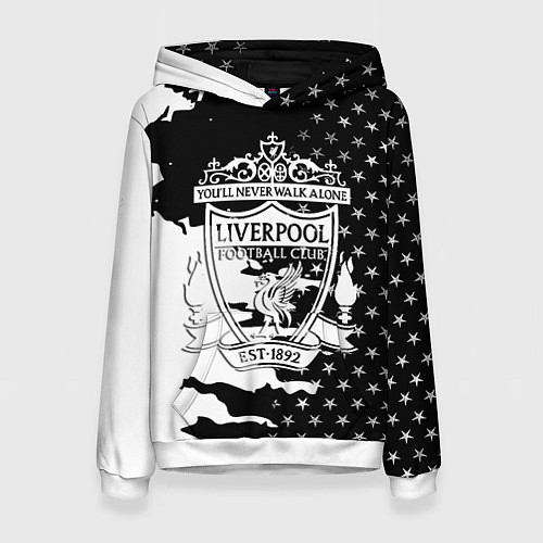 Женская толстовка Liverpool текстура спорт / 3D-Белый – фото 1