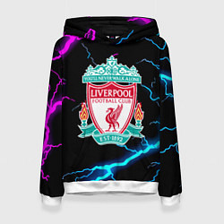 Толстовка-худи женская Liverpool neon storm, цвет: 3D-белый