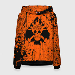 Толстовка-худи женская Эйс символ, цвет: 3D-черный