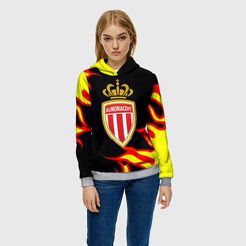 Женская толстовка Монако огненный фон текстура / 3D-Меланж – фото 3