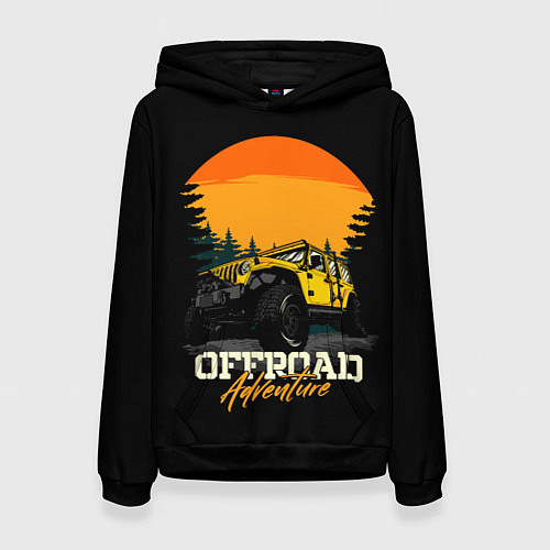 Женская толстовка Внедорожники, offroad / 3D-Черный – фото 1
