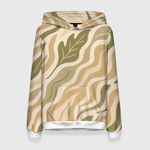 Женская толстовка Листопад / 3D-Белый – фото 1