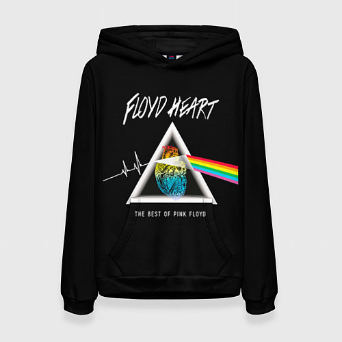 Женская толстовка Pink Floyd сердце / 3D-Черный – фото 1