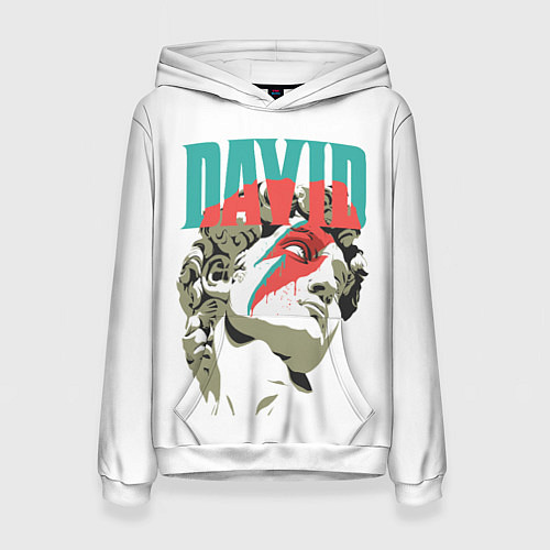 Женская толстовка David Bowie статуя Давида / 3D-Белый – фото 1