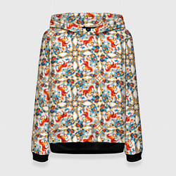 Женская толстовка Орнамент с лошадью - символом Нового 2026 года