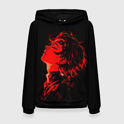 Толстовка-худи женская Клинок, рассекающий демонов Танддиро, цвет: 3D-черный