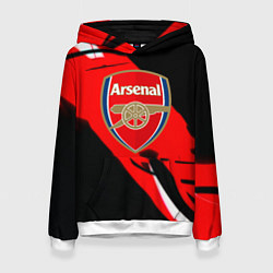 Женская толстовка Арсенал геометрия полосы краски