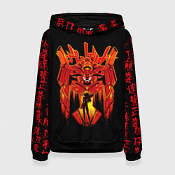 Толстовка-худи женская Евангелион Модуль-02, цвет: 3D-черный