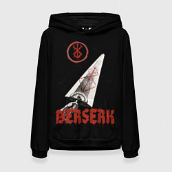 Толстовка-худи женская Меч Берсерка, цвет: 3D-черный