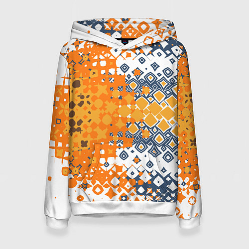 Женская толстовка Геометрические разводы / 3D-Белый – фото 1