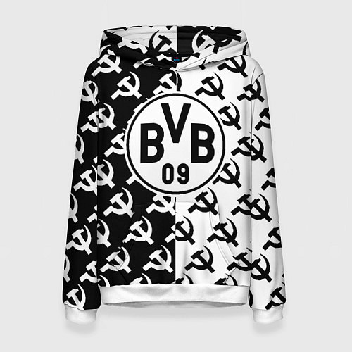 Женская толстовка Borussia паттерн ссср / 3D-Белый – фото 1