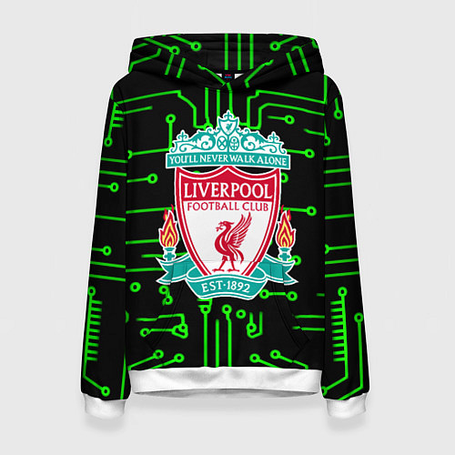 Женская толстовка Liverpool плата текстура / 3D-Белый – фото 1