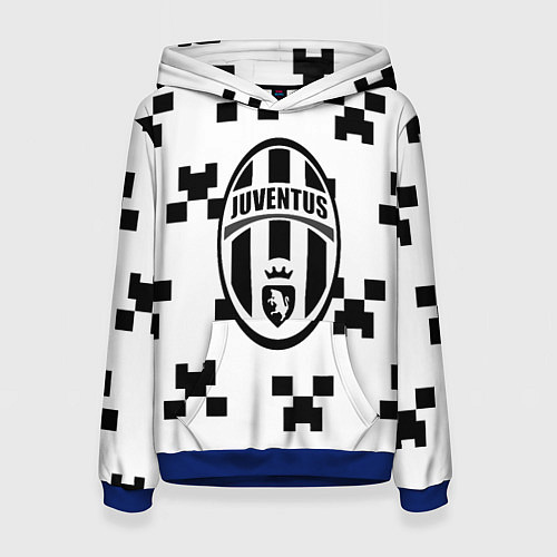 Женская толстовка Juventus x minecraft pattern / 3D-Синий – фото 1