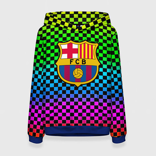 Женская толстовка Barcelona gradient neon / 3D-Синий – фото 1