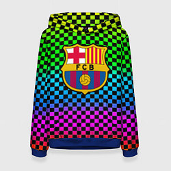 Толстовка-худи женская Barcelona gradient neon, цвет: 3D-синий