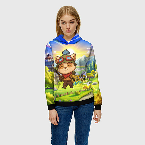 Женская толстовка League of legends Тимо / 3D-Черный – фото 3