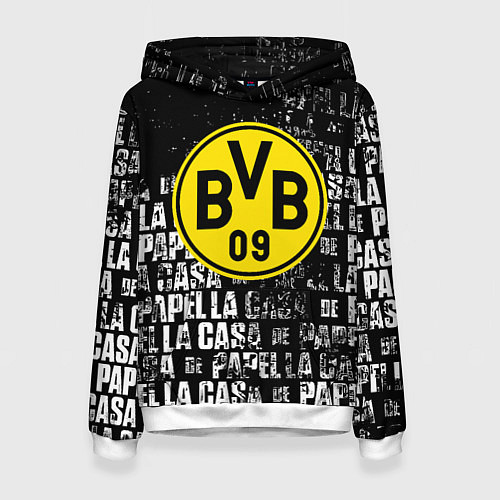 Женская толстовка Borussia мафия текстура надписи / 3D-Белый – фото 1