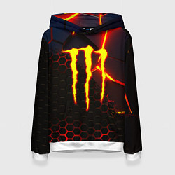 Толстовка-худи женская Monster energy броня краски, цвет: 3D-белый