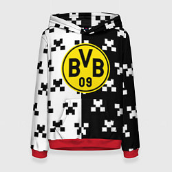 Толстовка-худи женская Borussia pattern minecraft, цвет: 3D-красный
