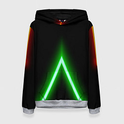 Толстовка-худи женская Color neon green, цвет: 3D-меланж