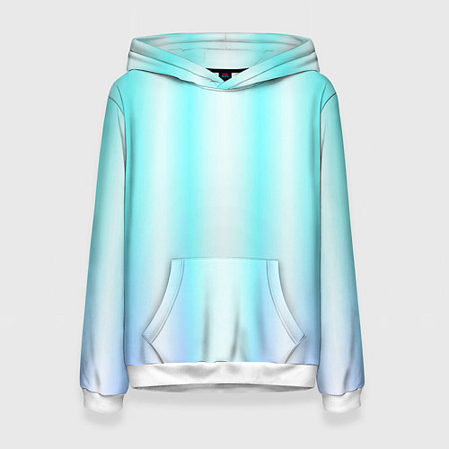 Женская толстовка Neon white blue lines / 3D-Белый – фото 1