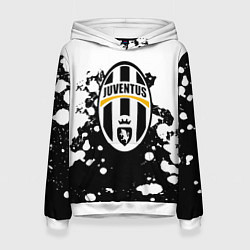 Женская толстовка Juventus белые краски текстура
