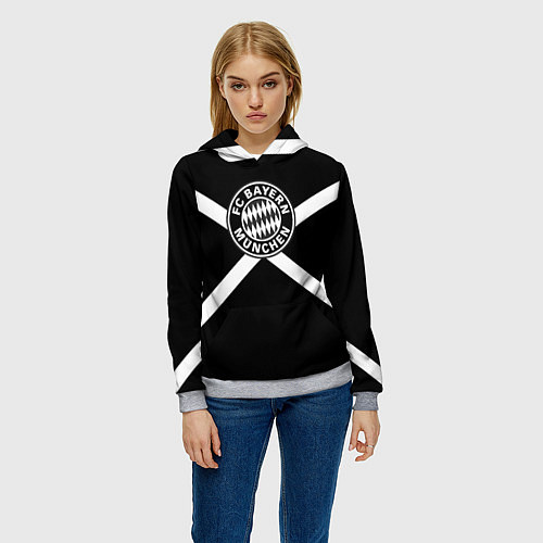 Женская толстовка Бавария Мюнхен полосы / 3D-Меланж – фото 3