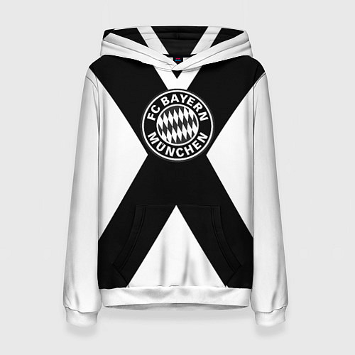 Женская толстовка Бавария Мюнхен полосы / 3D-Белый – фото 1