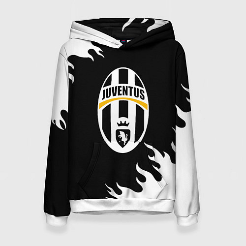 Женская толстовка Juventus белый огонь текстура / 3D-Белый – фото 1